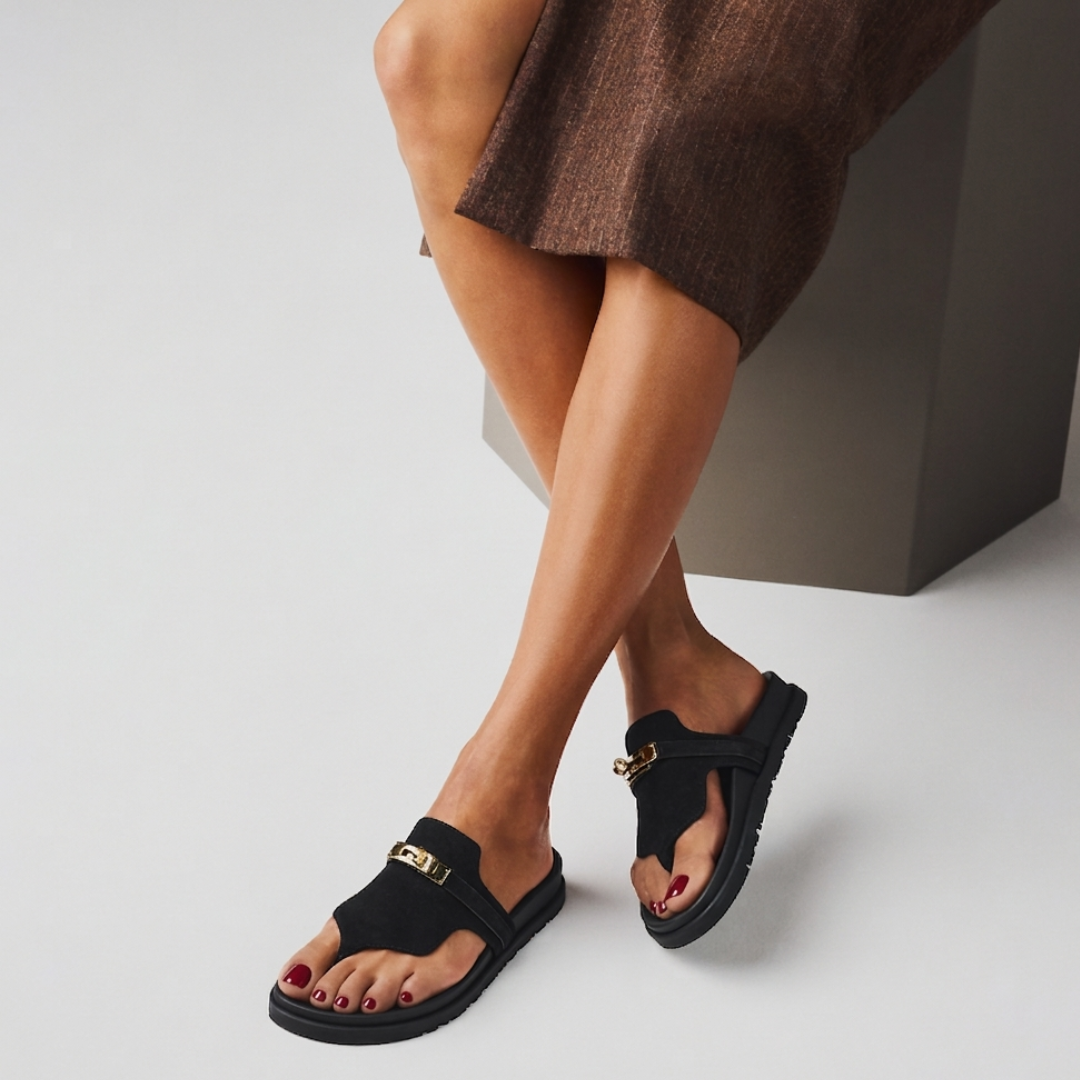 HERMES Empire Sandals Black